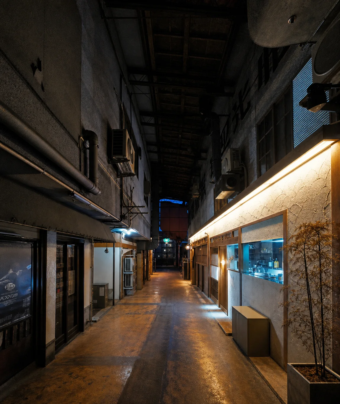 笹塚十号通り周辺の夜の路地